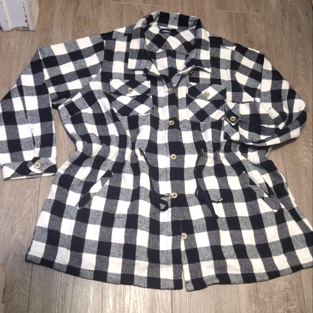 TORRID Shacket Jacket Brushed Cotton Plaid Size 4 - 26 Button Up
